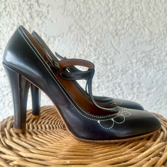 Marc Jacobs T- Strap Maryjanes black leather size 9 - Picture 2 of 10